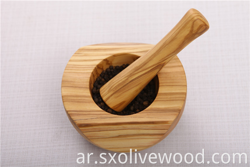 Olive Wood Mortar And Pestle